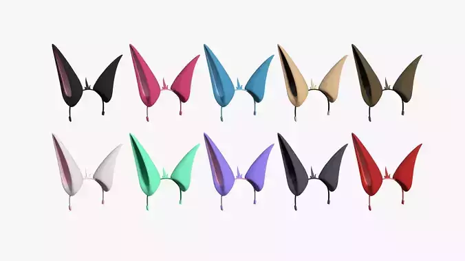 10 Furry Ears Tiara E Collection - Headband Character Design 