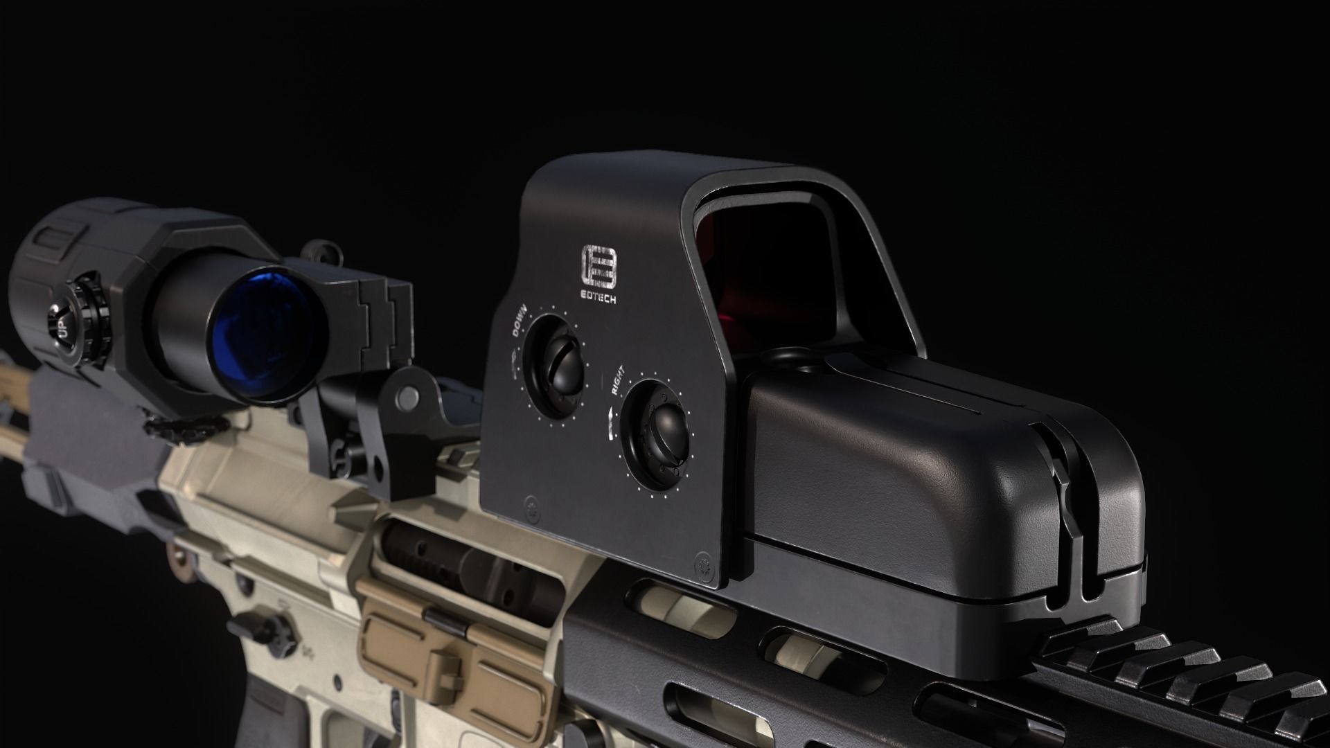 AAC Honey Badger Assault Rifle Low-poly 3D model_16