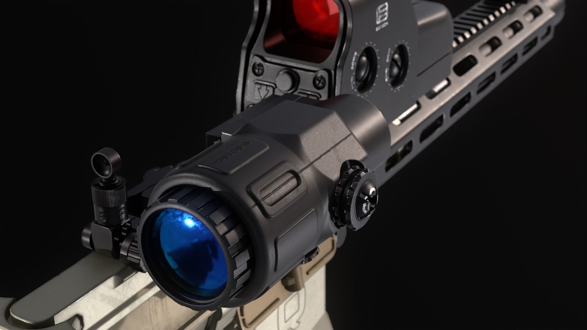 AAC Honey Badger Assault Rifle Low-poly 3D model_15