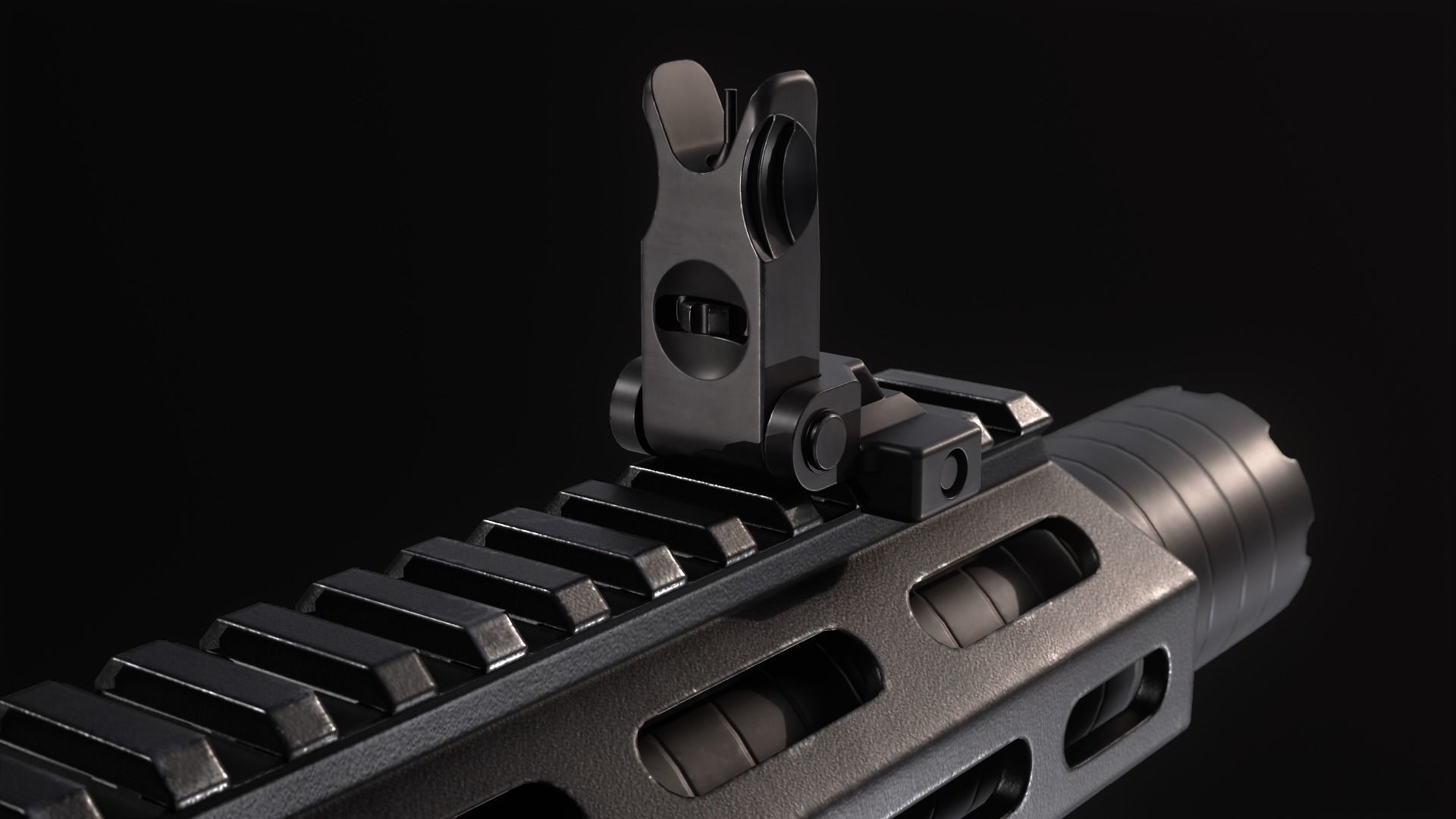 AAC Honey Badger Assault Rifle Low-poly 3D model_12