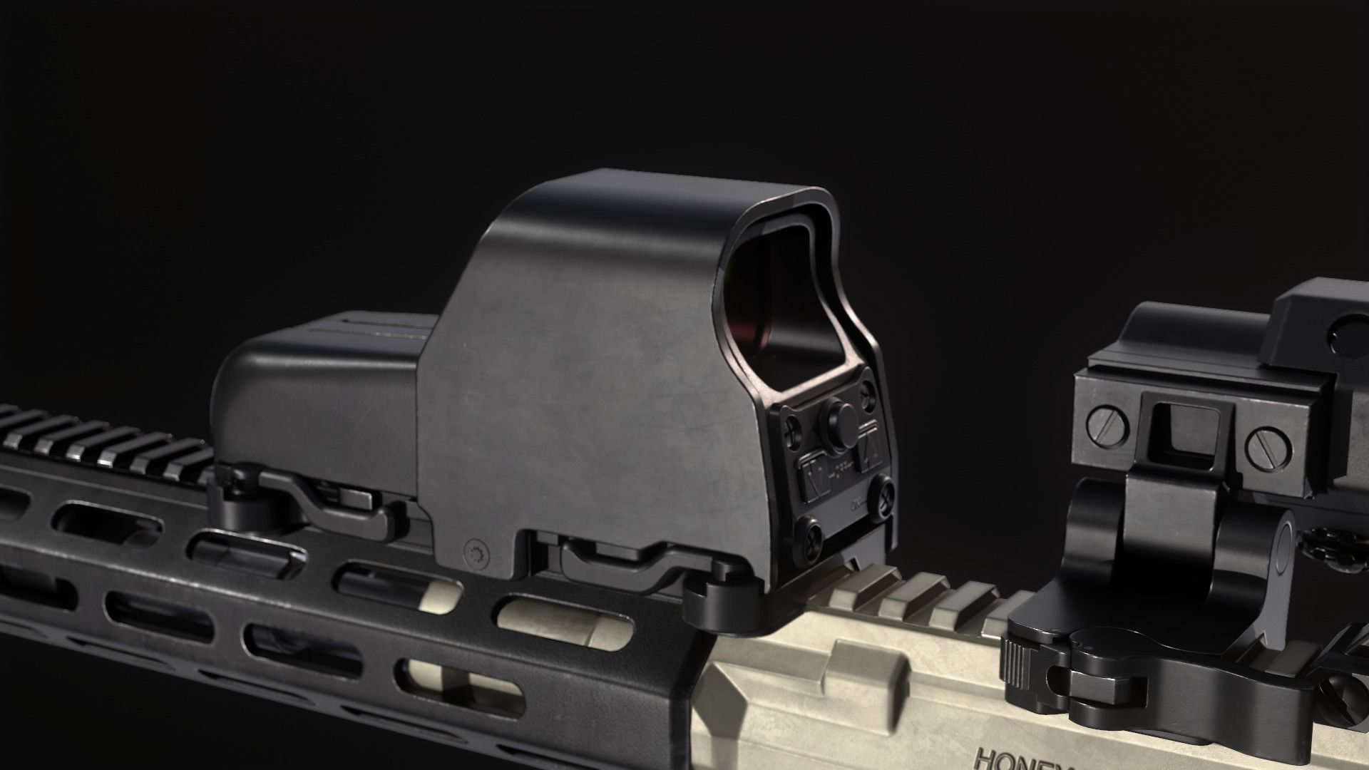 AAC Honey Badger Assault Rifle Low-poly 3D model_14