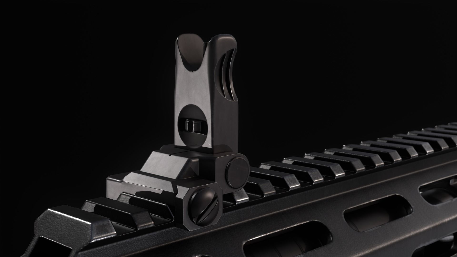 AAC Honey Badger Assault Rifle Low-poly 3D model_11