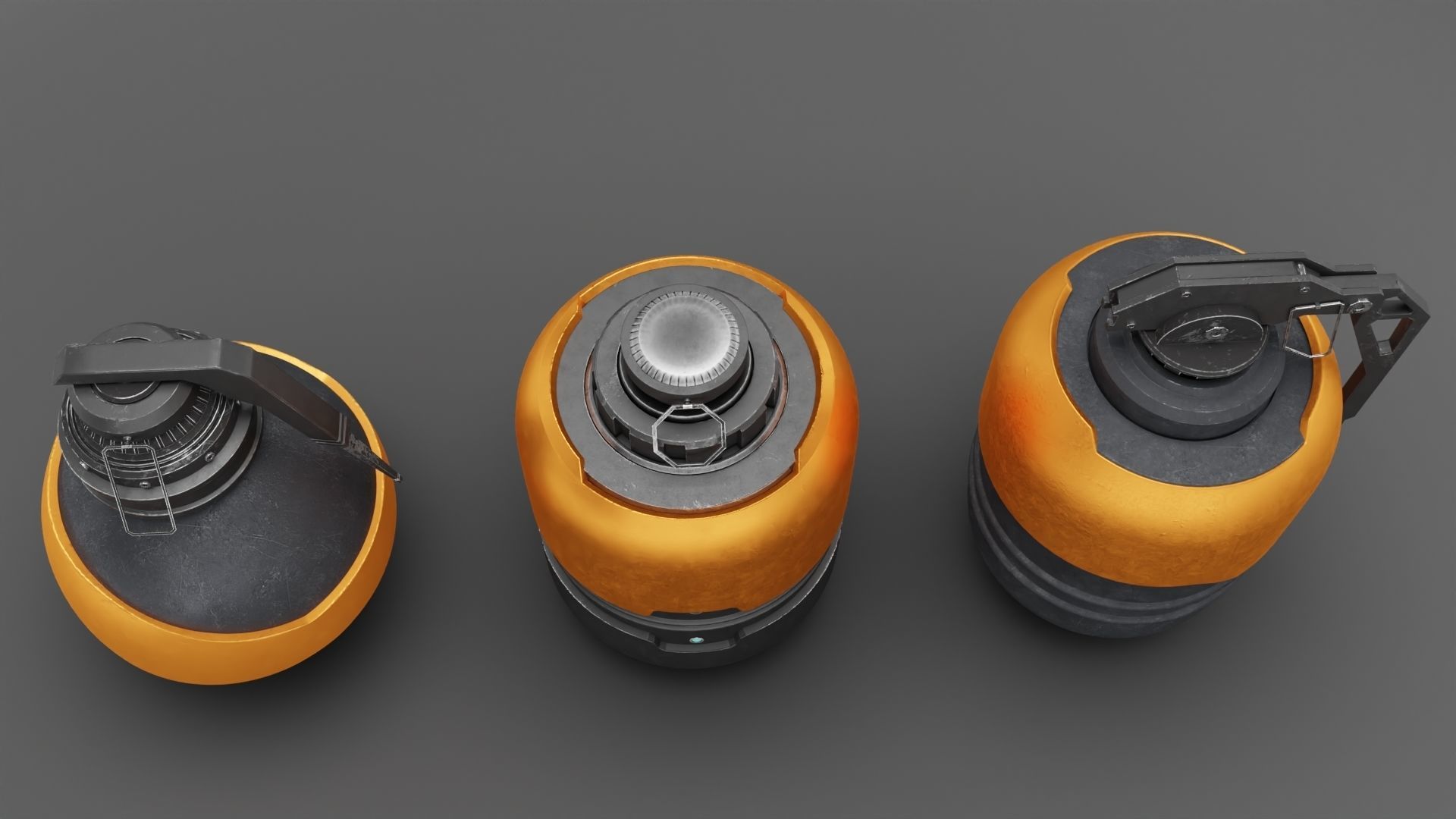 Sci-fi-Grenades Low-poly 3D model_3