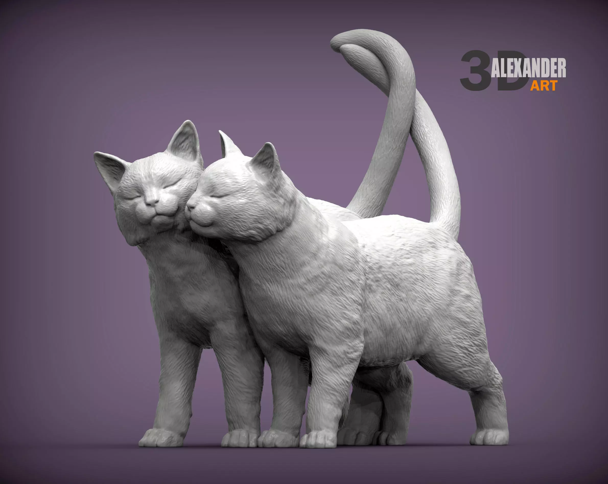 cats love 3D print model