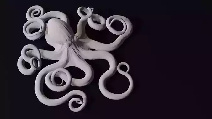 Octopus Wall Decoration 3D Print Model 3D print model