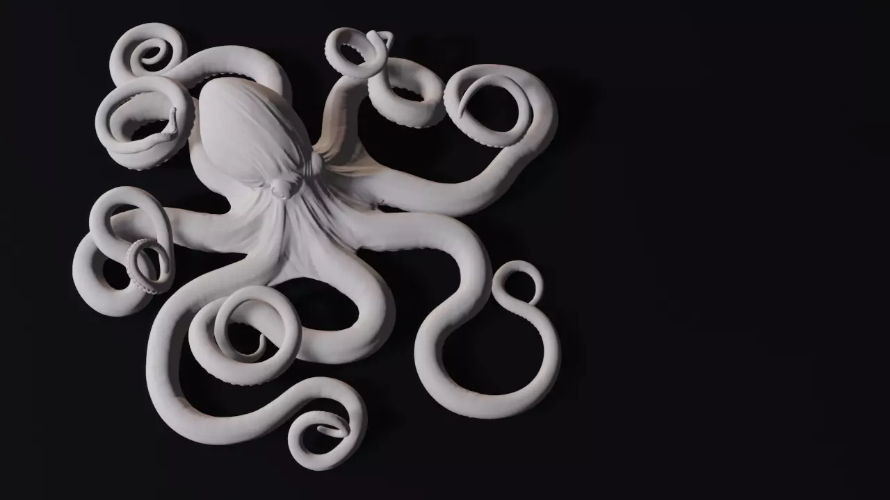Octopus Wall Decoration 3D Print Model 3D print model_0