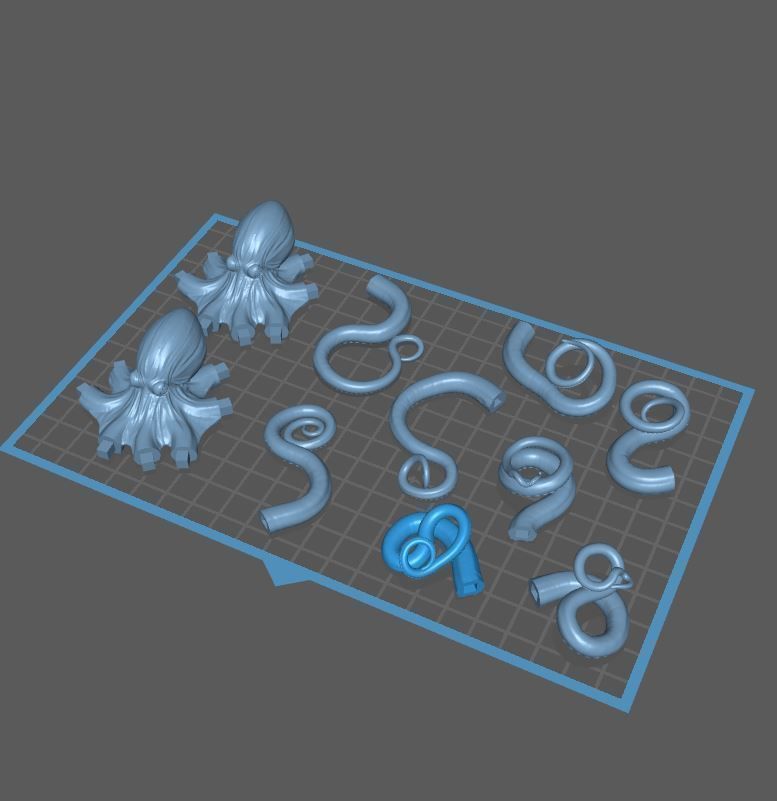 Octopus Wall Decoration 3D Print Model 3D print model_14