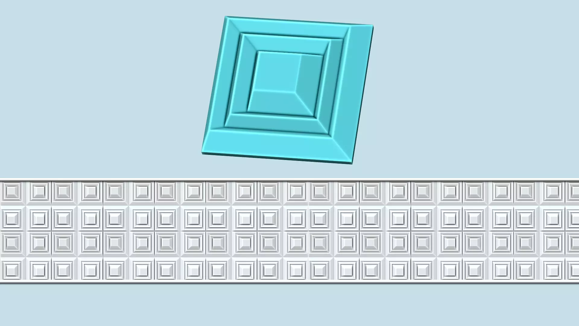 Wall Panel A06 Squares - Interior Design Decoration 3D print model_0