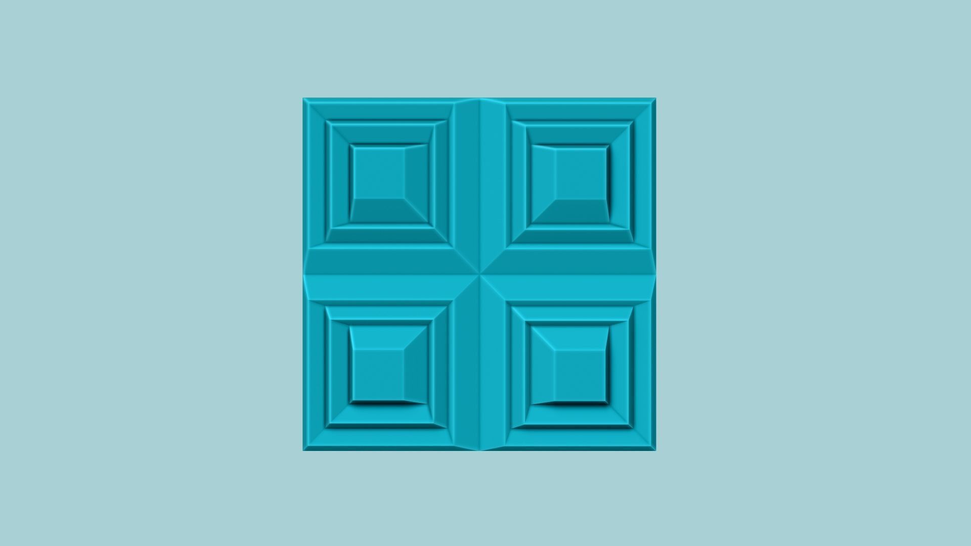 Wall Panel A06 Squares - Interior Design Decoration 3D print model_1