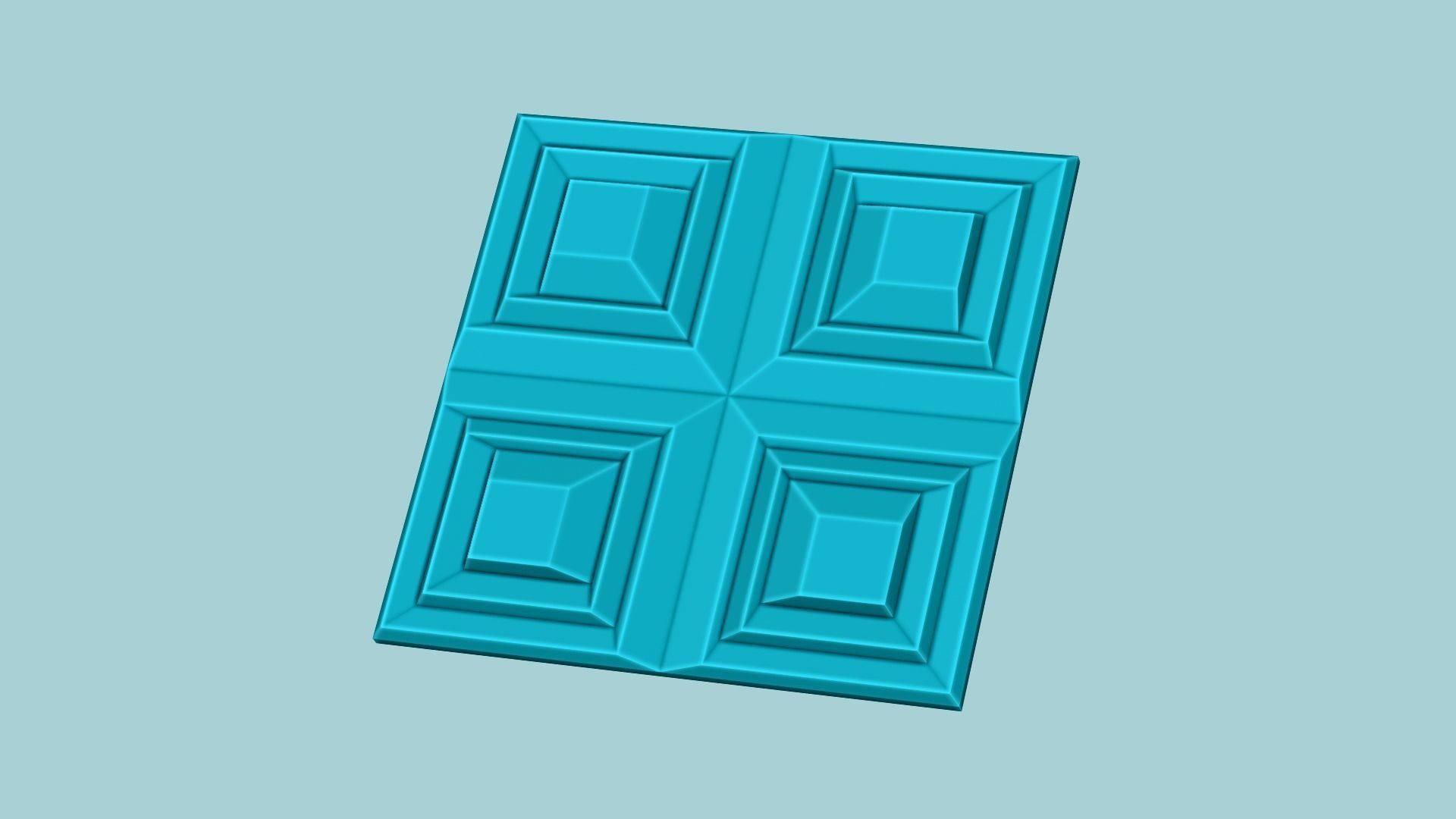 Wall Panel A06 Squares - Interior Design Decoration 3D print model_2