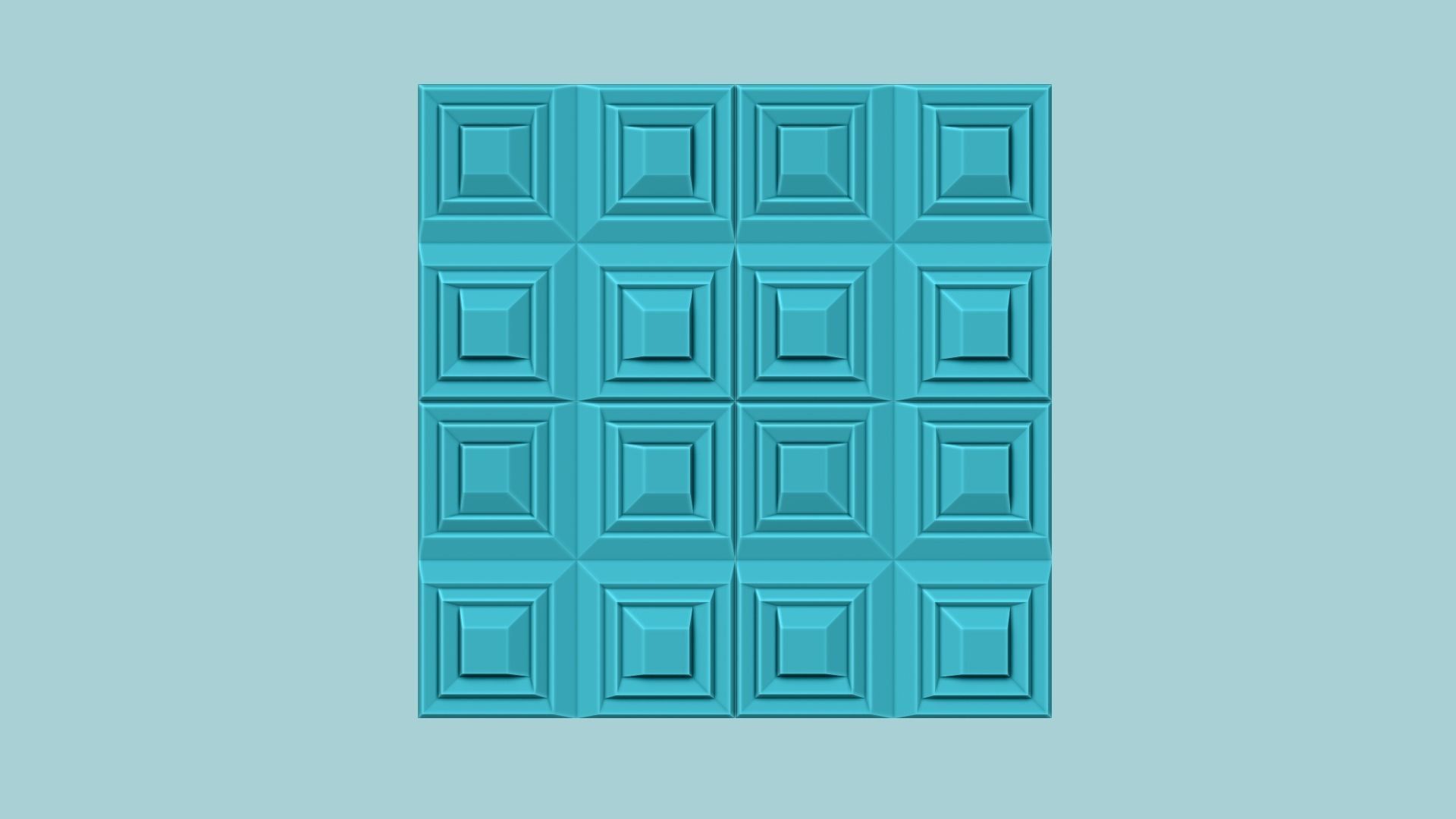 Wall Panel A06 Squares - Interior Design Decoration 3D print model_3