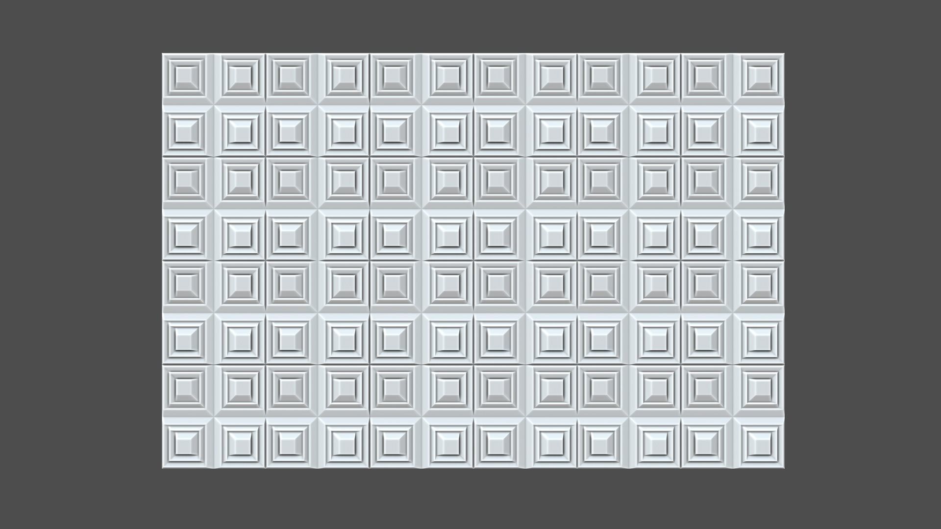 Wall Panel A06 Squares - Interior Design Decoration 3D print model_5