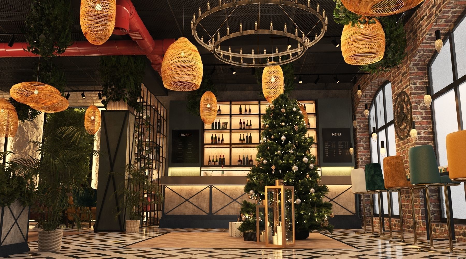 Restaurant 3D model_27