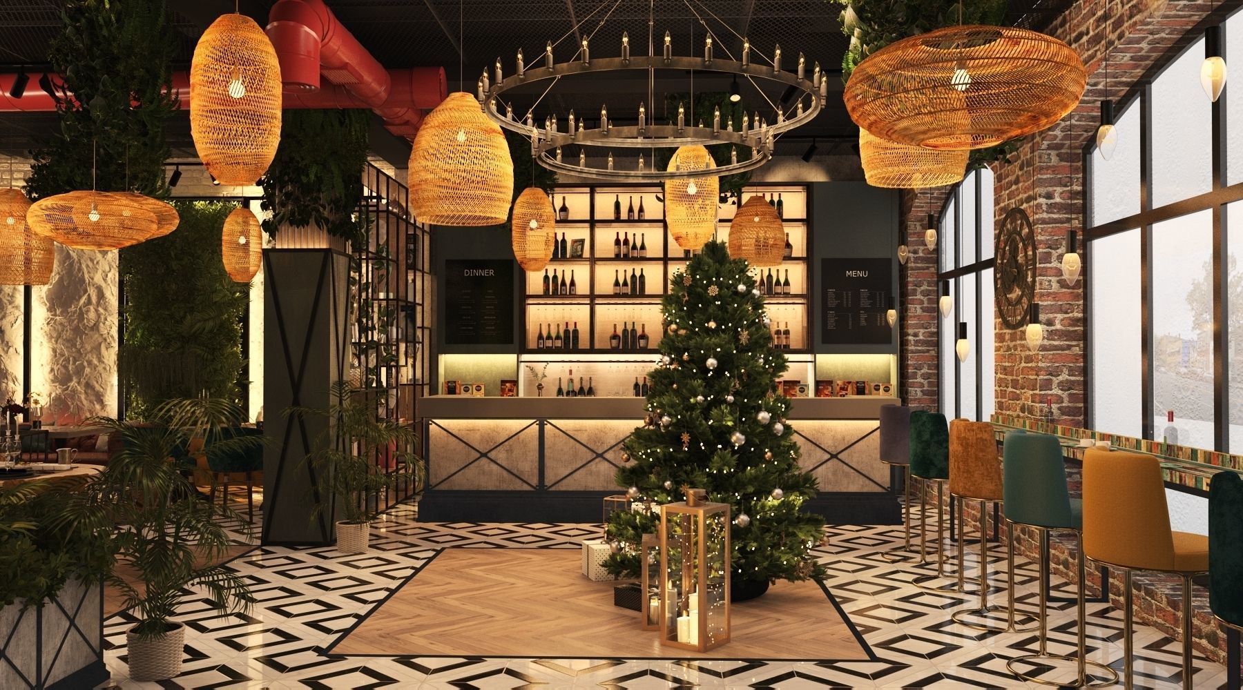 Restaurant 3D model_4