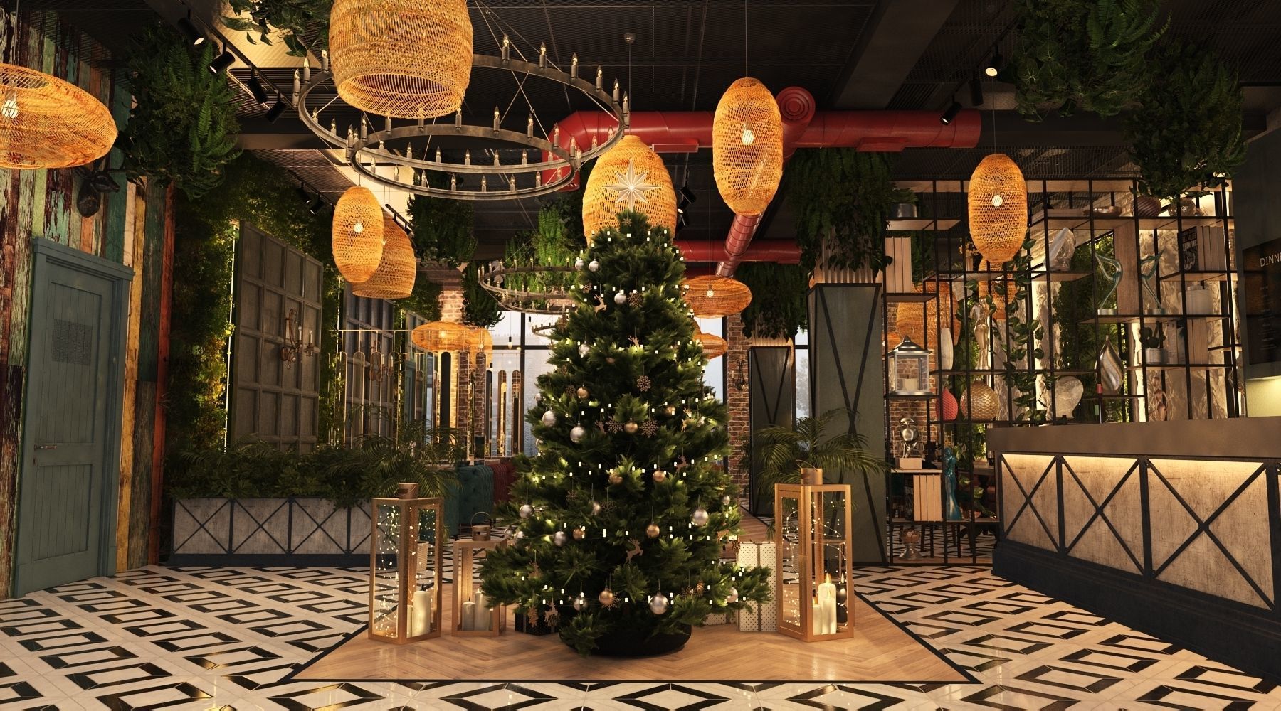 Restaurant 3D model_14