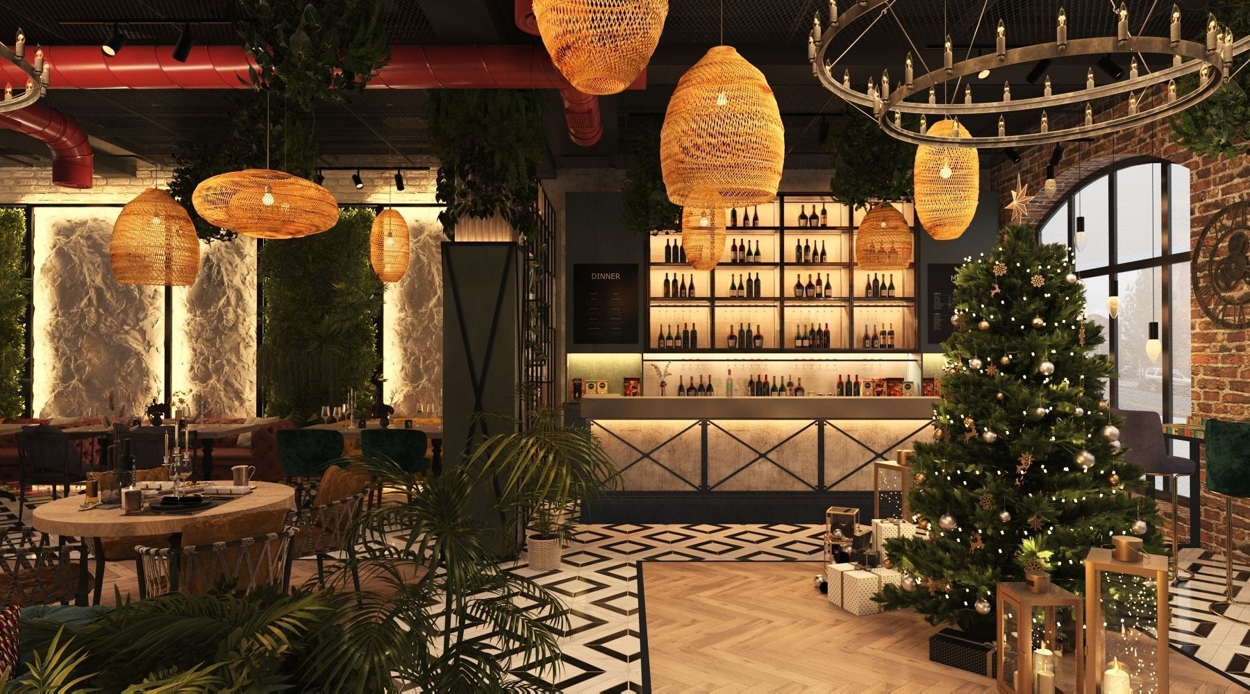 Restaurant 3D model_3