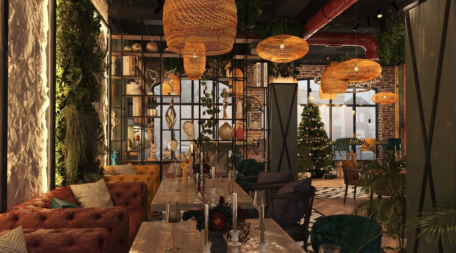 Restaurant 3D model_8