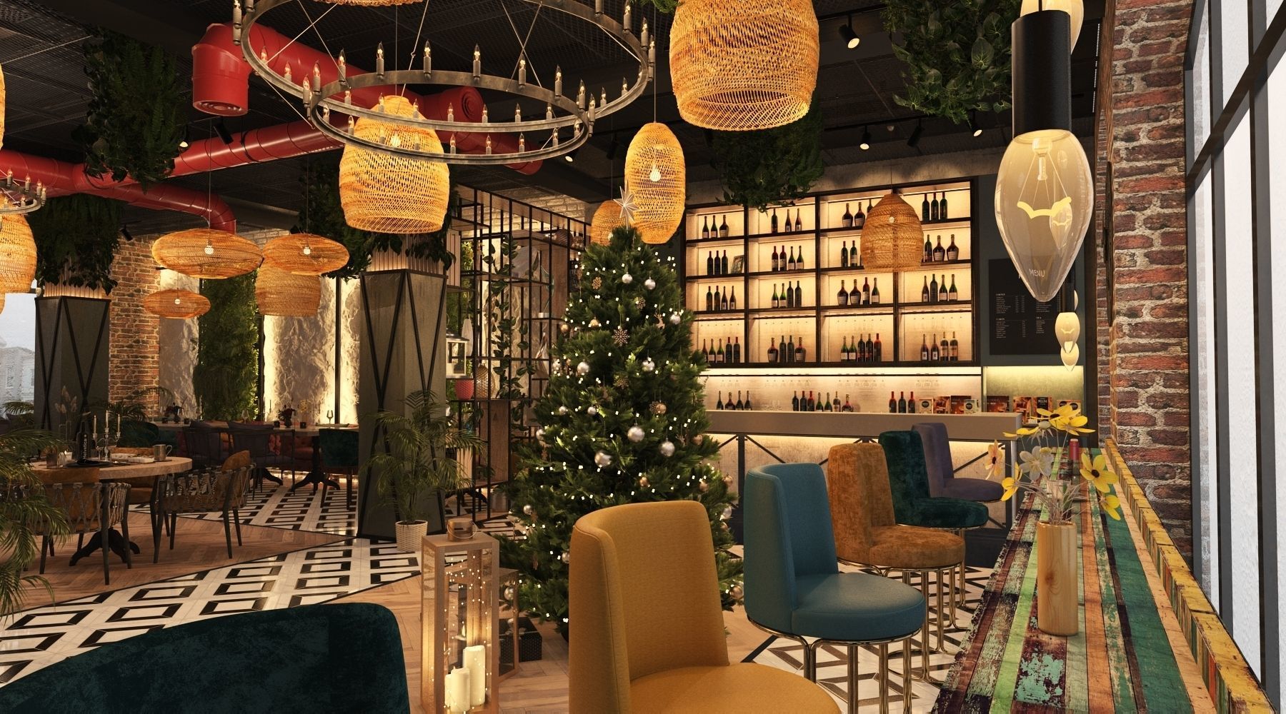 Restaurant 3D model_6