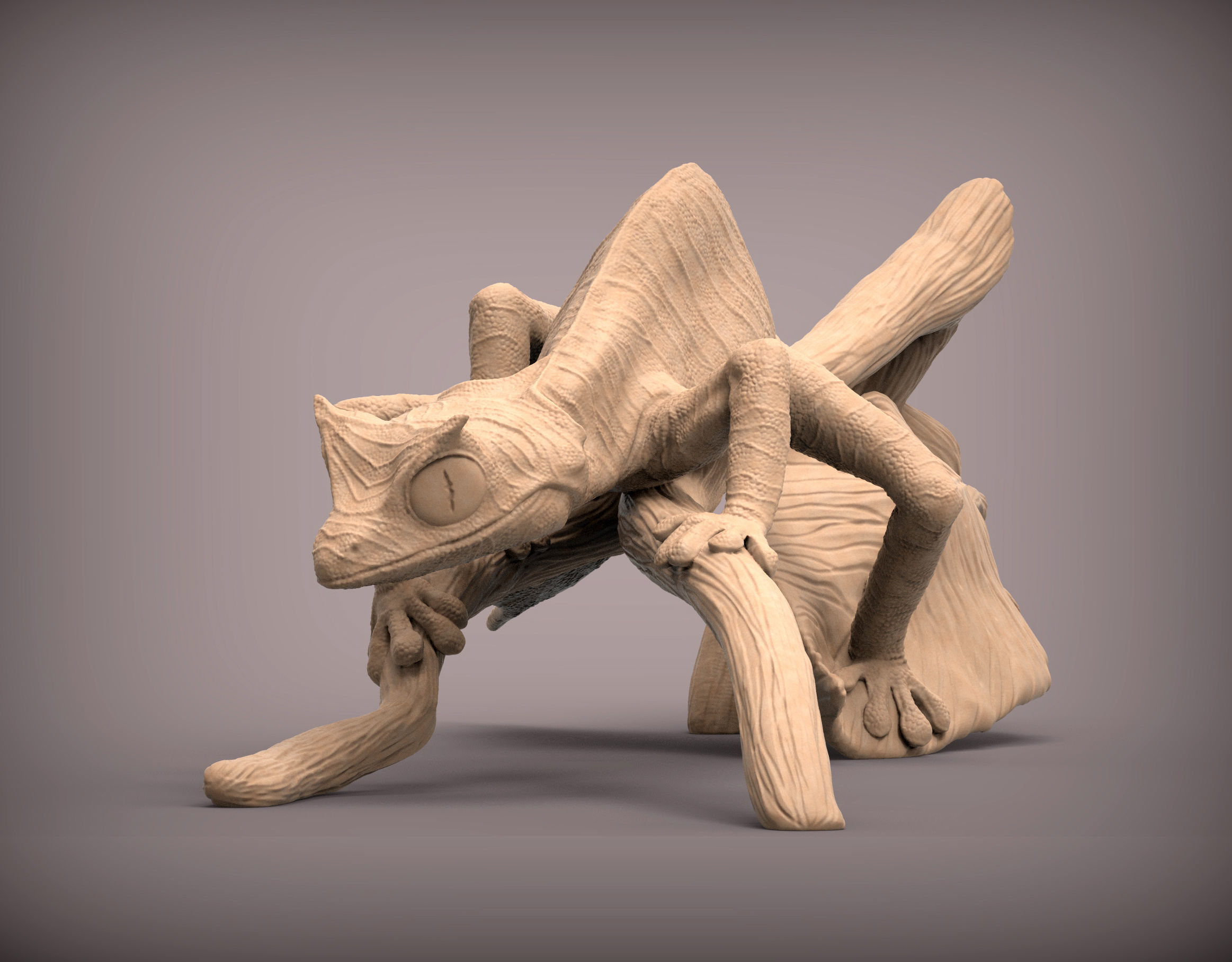 Fantastic leaf-tailed gecko 3D print model_4