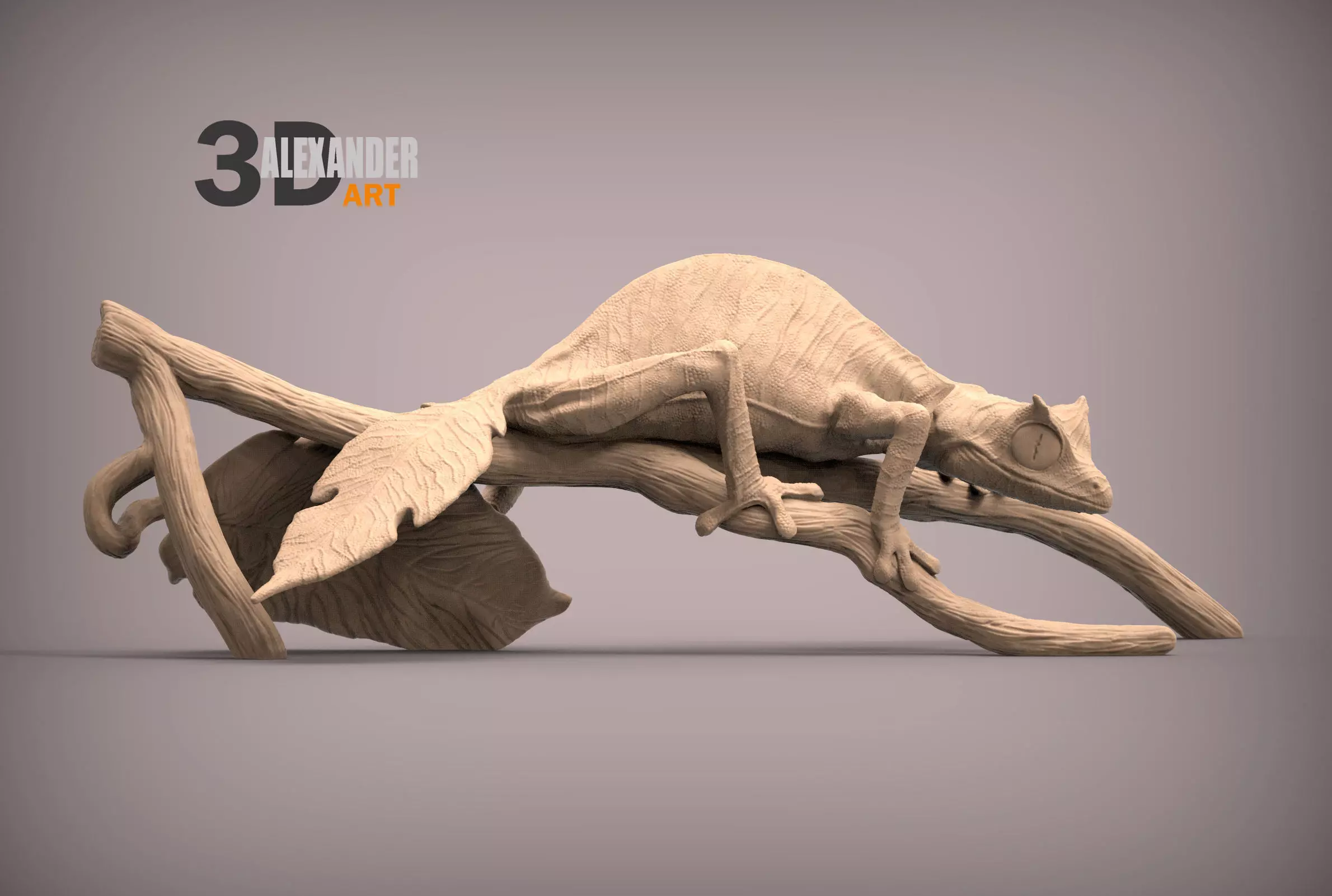 Fantastic leaf-tailed gecko 3D print model_0
