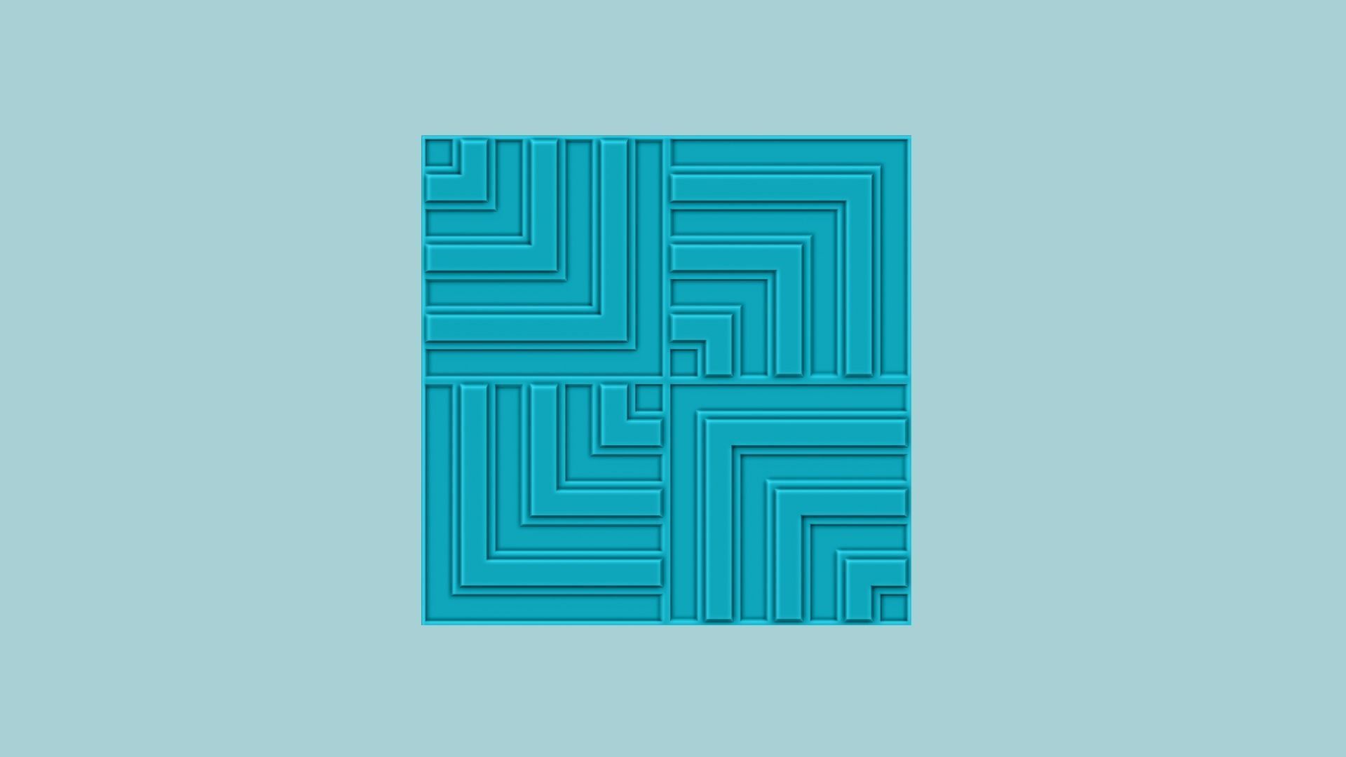 Wall Panel A10 Squares - Interior Design Decoration 3D print model_4