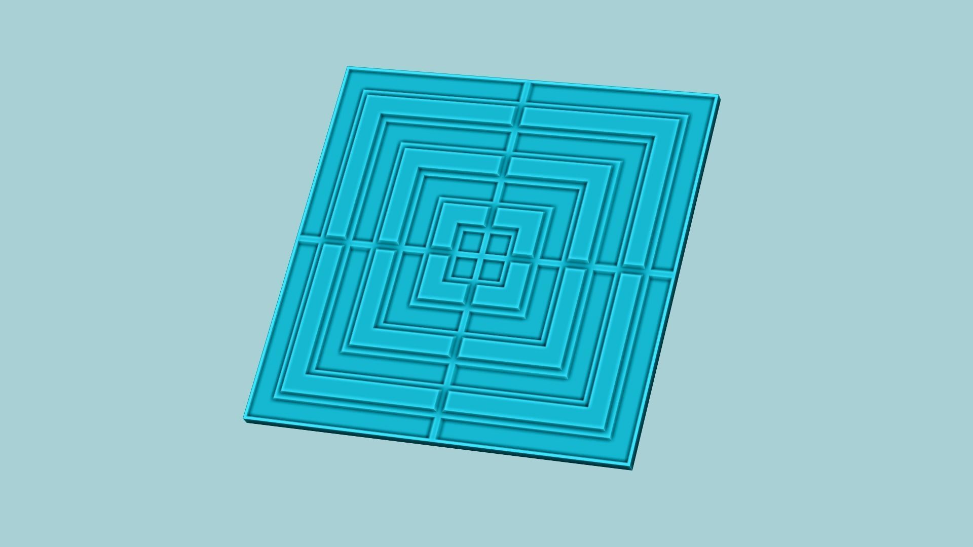 Wall Panel A10 Squares - Interior Design Decoration 3D print model_2