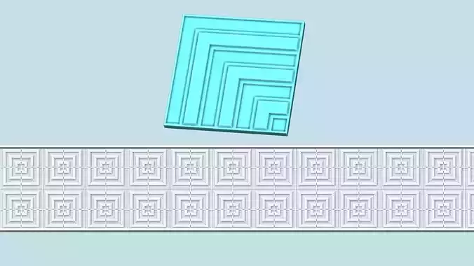 Wall Panel A10 Squares - Interior Design Decoration