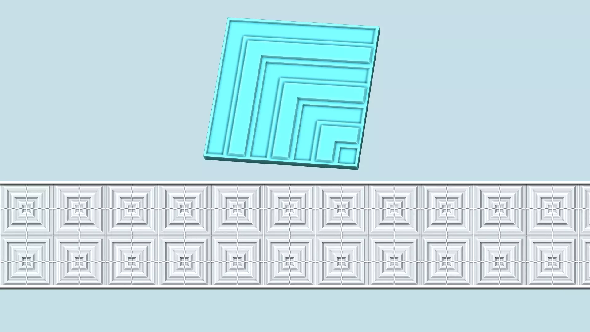 Wall Panel A10 Squares - Interior Design Decoration 3D print model_0