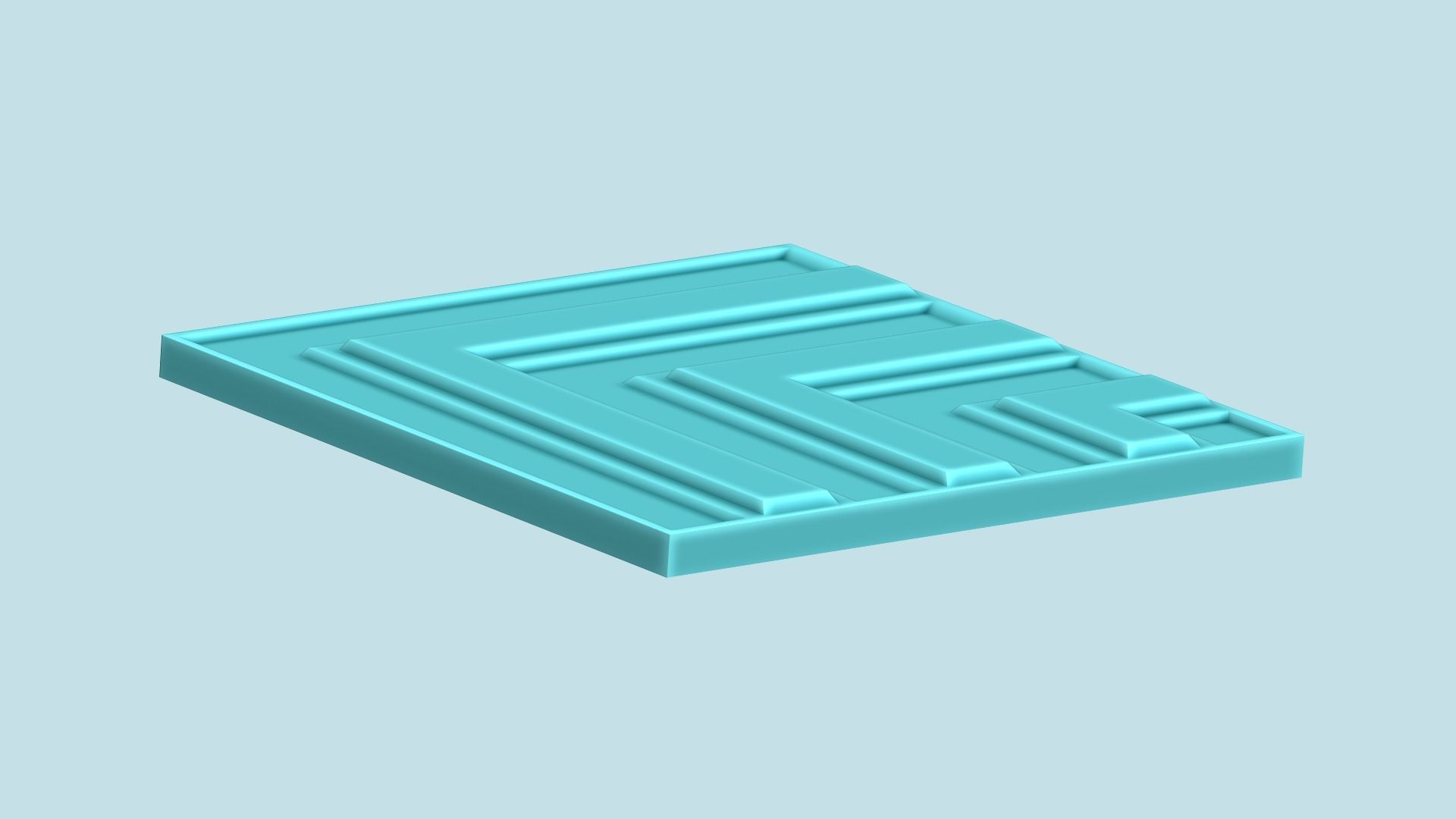 Wall Panel A10 Squares - Interior Design Decoration 3D print model_7