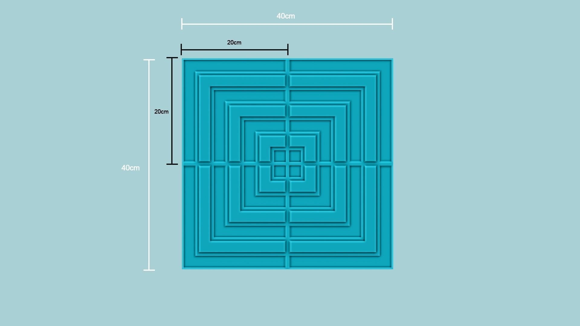 Wall Panel A10 Squares - Interior Design Decoration 3D print model_13