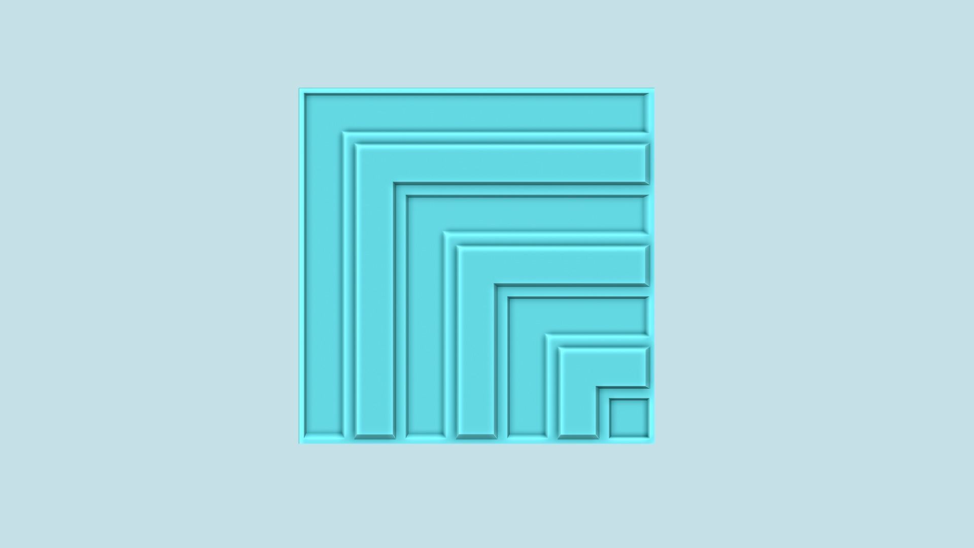 Wall Panel A10 Squares - Interior Design Decoration 3D print model_6