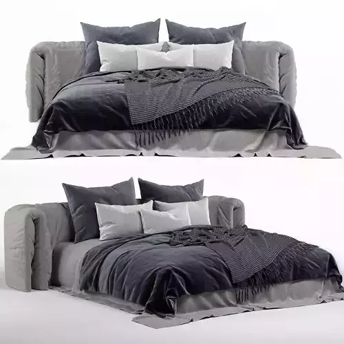 Bed with Soft Headboard