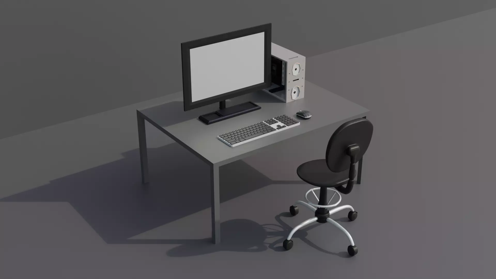 computer Free low-poly 3D model