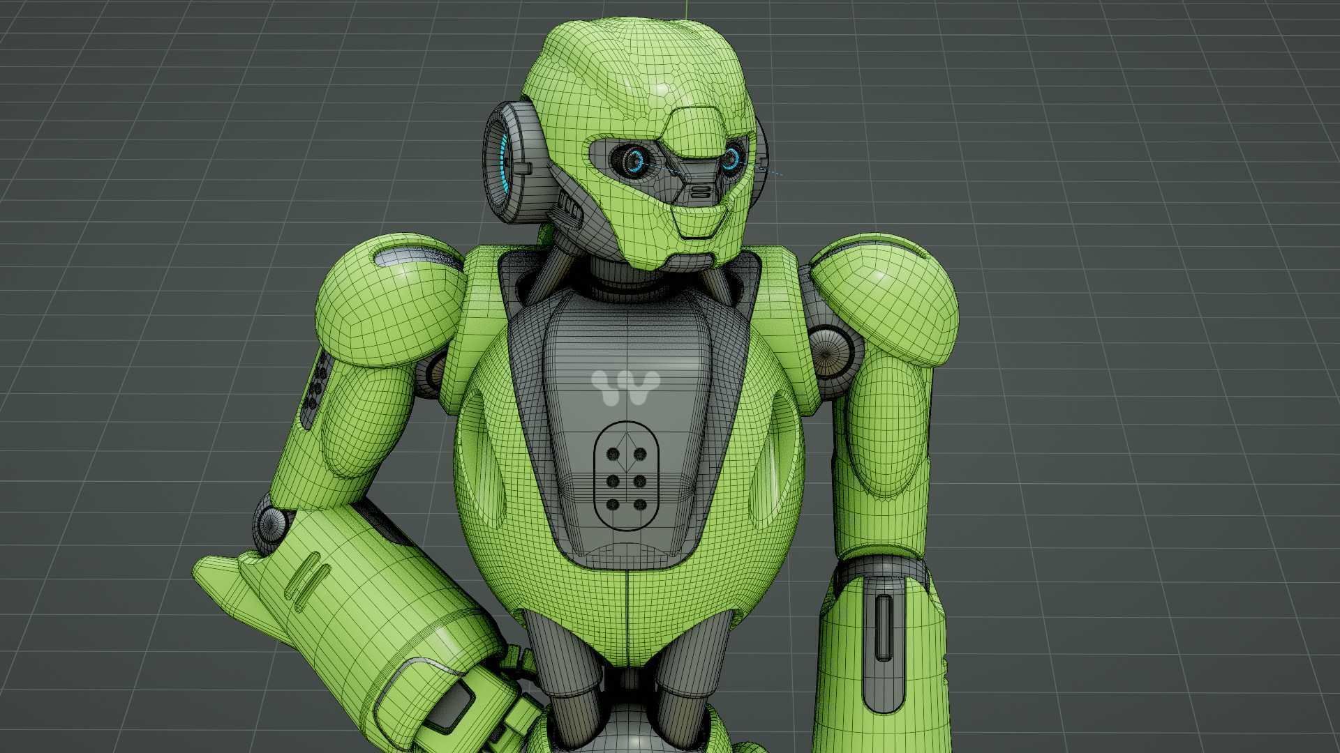 ANDROID KOSMO  RIGGED 3D model_36