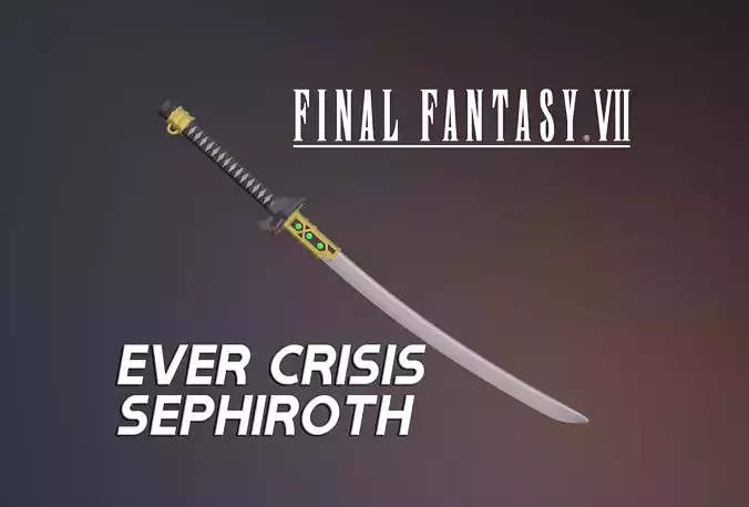 Final Fantasy VII Ever Crisis - Sephiroth Nameless Katana 3D print model