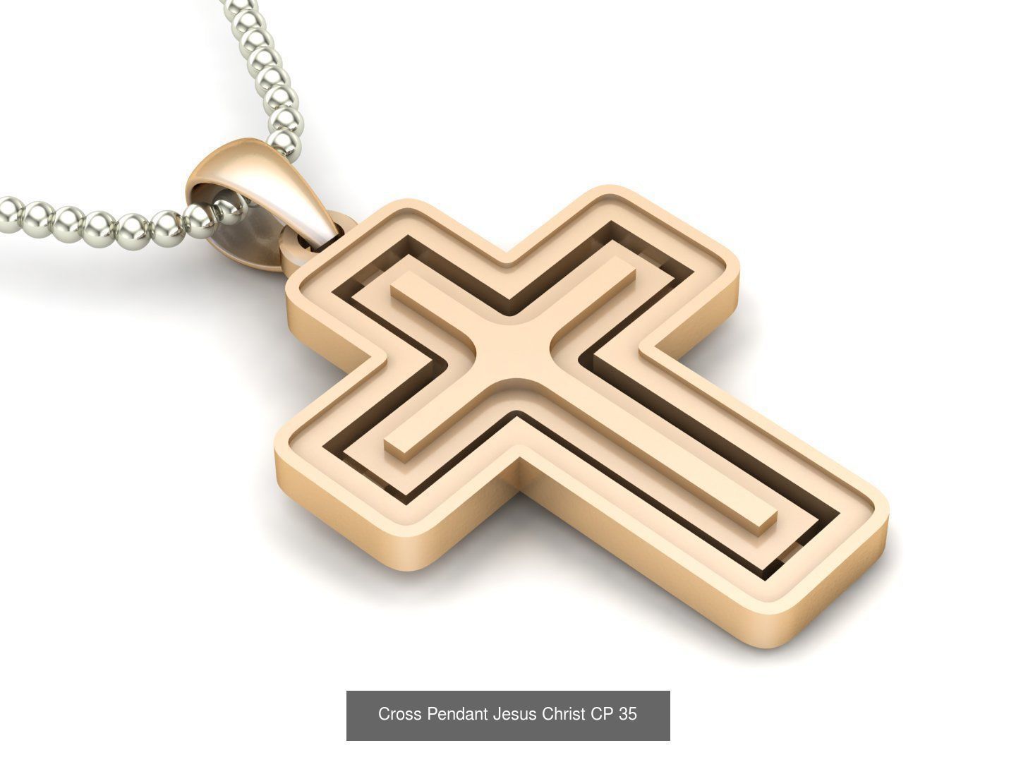 60 Design Cross Pendant Jesus Christ Light Gold Bulk Sale Off 3D Model Collection_38