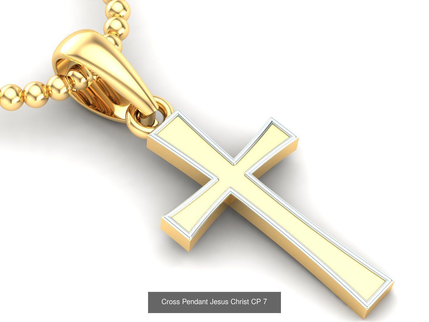 60 Design Cross Pendant Jesus Christ Light Gold Bulk Sale Off 3D Model Collection_15