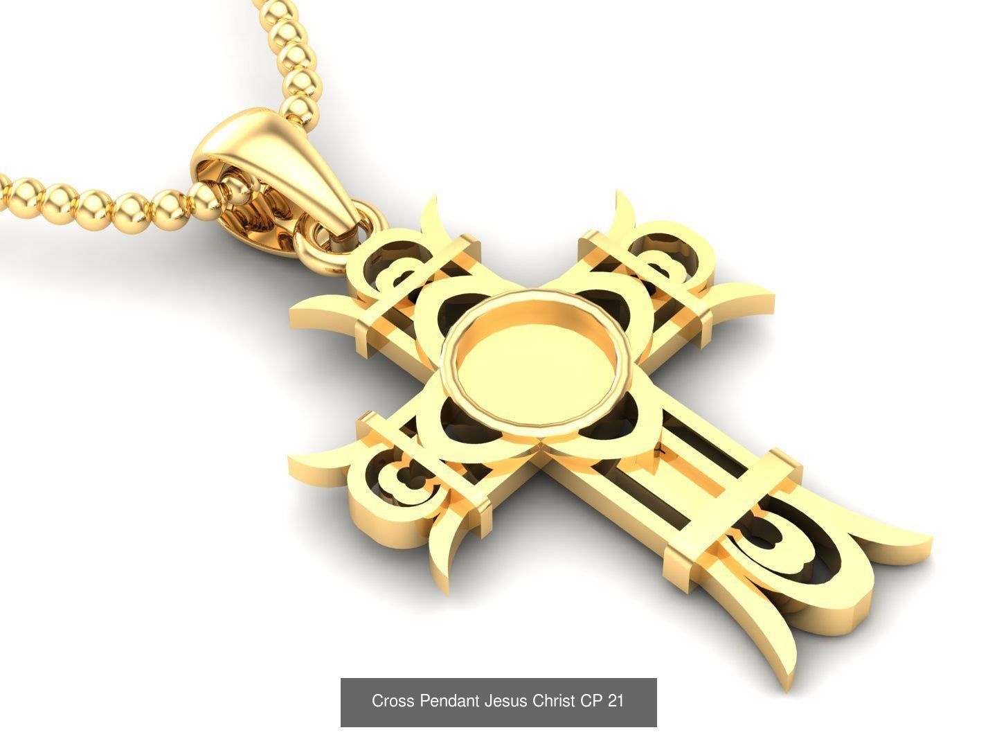 60 Design Cross Pendant Jesus Christ Light Gold Bulk Sale Off 3D Model Collection_32