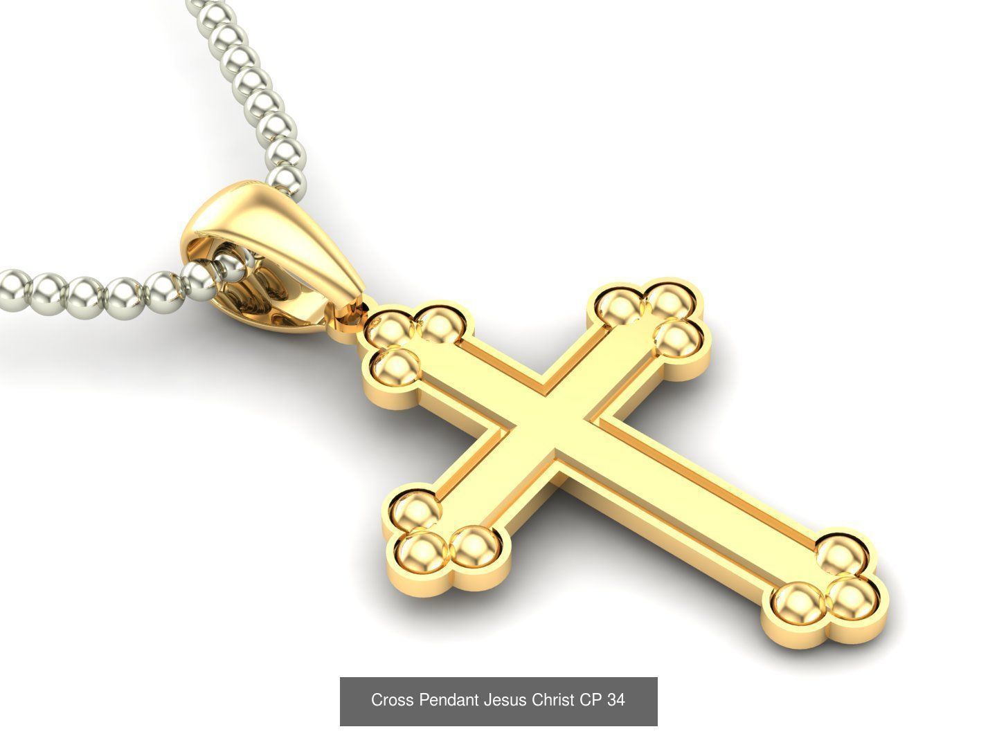 60 Design Cross Pendant Jesus Christ Light Gold Bulk Sale Off 3D Model Collection_39