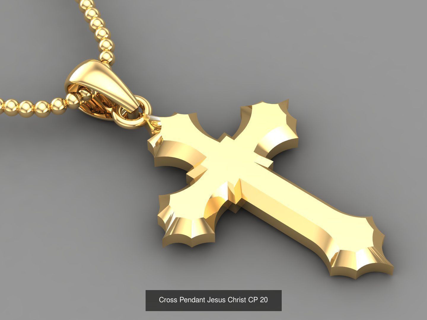 60 Design Cross Pendant Jesus Christ Light Gold Bulk Sale Off 3D Model Collection_33