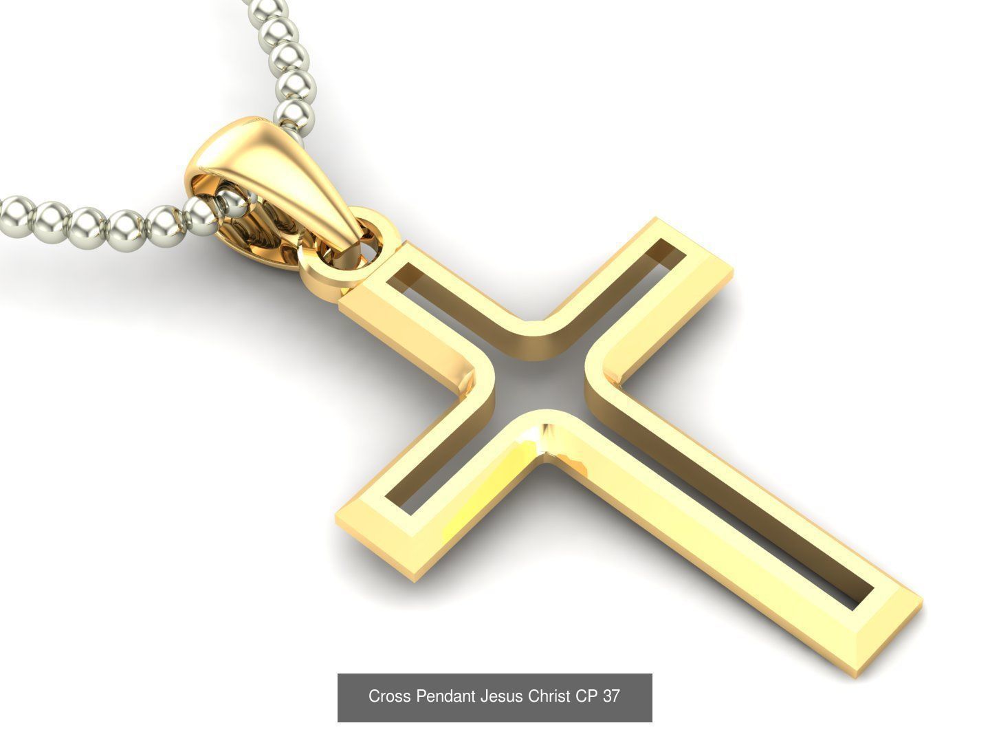 60 Design Cross Pendant Jesus Christ Light Gold Bulk Sale Off 3D Model Collection_53