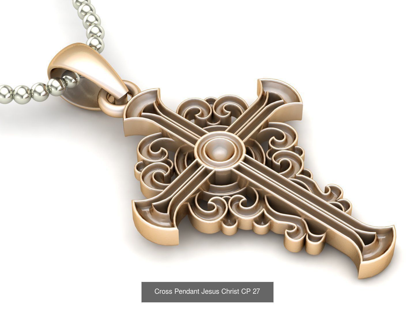 60 Design Cross Pendant Jesus Christ Light Gold Bulk Sale Off 3D Model Collection_26