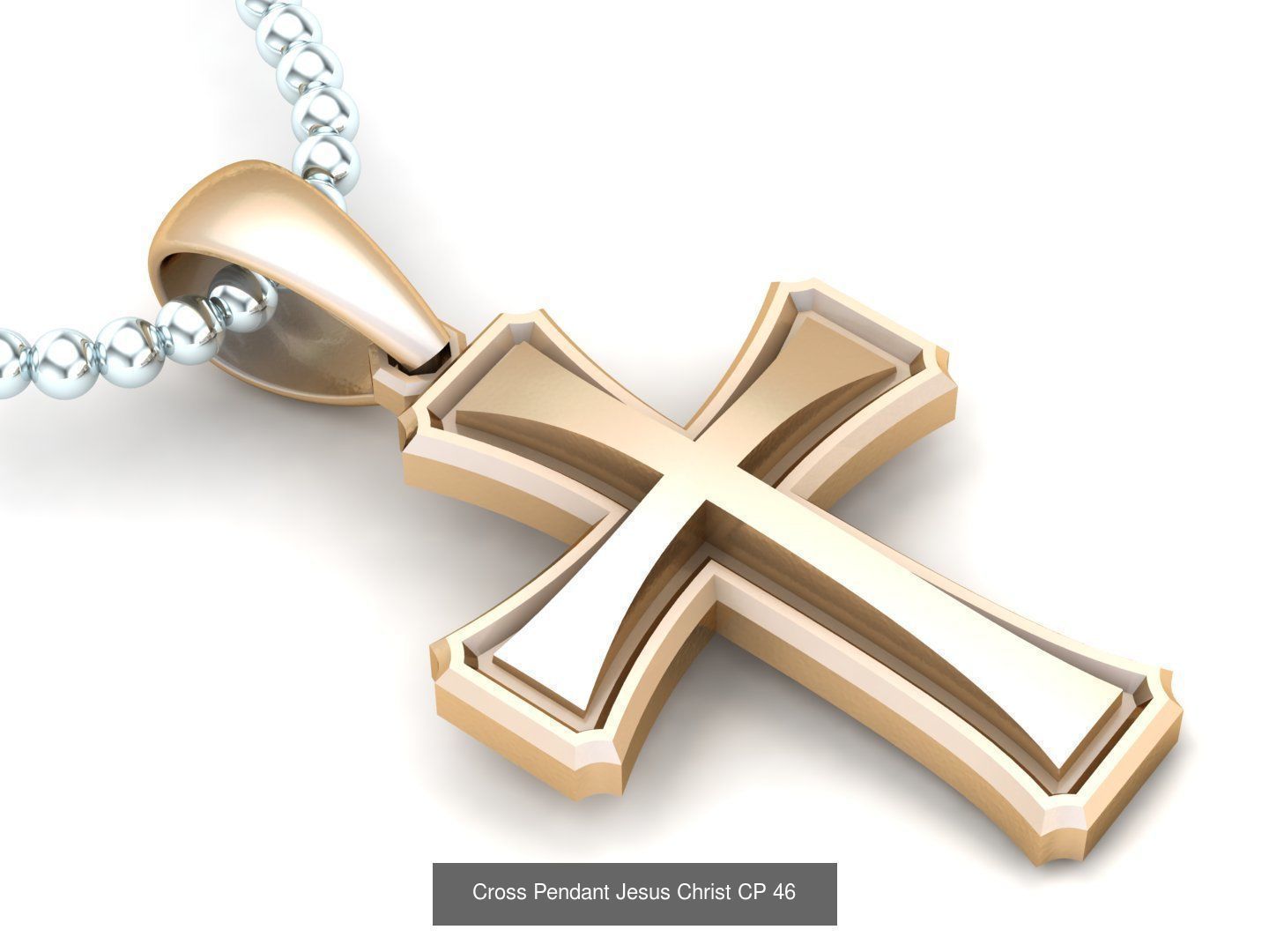 60 Design Cross Pendant Jesus Christ Light Gold Bulk Sale Off 3D Model Collection_60