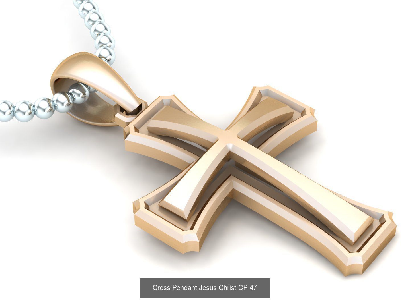 60 Design Cross Pendant Jesus Christ Light Gold Bulk Sale Off 3D Model Collection_59