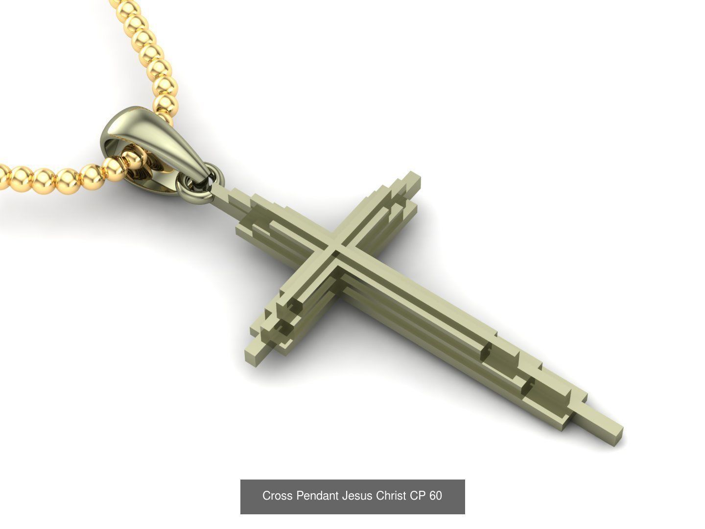 60 Design Cross Pendant Jesus Christ Light Gold Bulk Sale Off 3D Model Collection_72