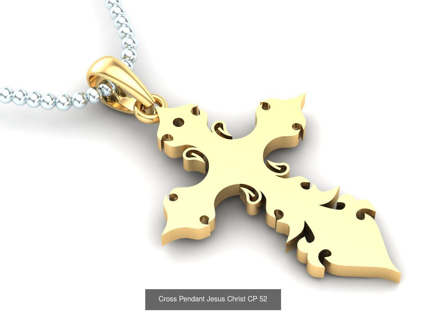 60 Design Cross Pendant Jesus Christ Light Gold Bulk Sale Off 3D Model Collection_69