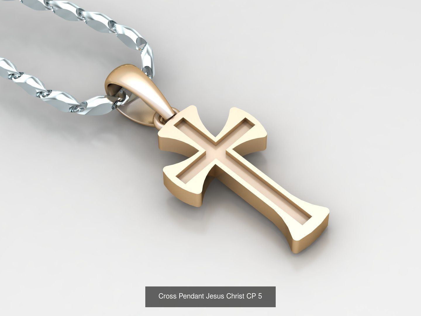 60 Design Cross Pendant Jesus Christ Light Gold Bulk Sale Off 3D Model Collection_17