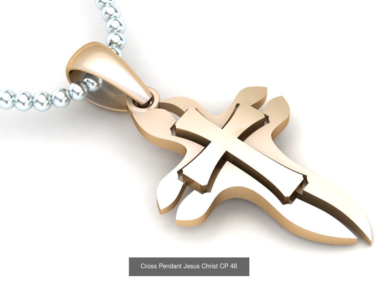 60 Design Cross Pendant Jesus Christ Light Gold Bulk Sale Off 3D Model Collection_58