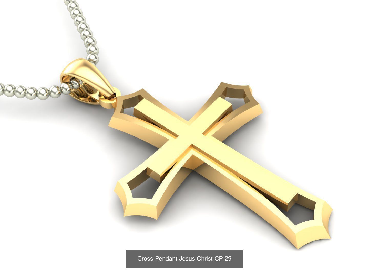 60 Design Cross Pendant Jesus Christ Light Gold Bulk Sale Off 3D Model Collection_44