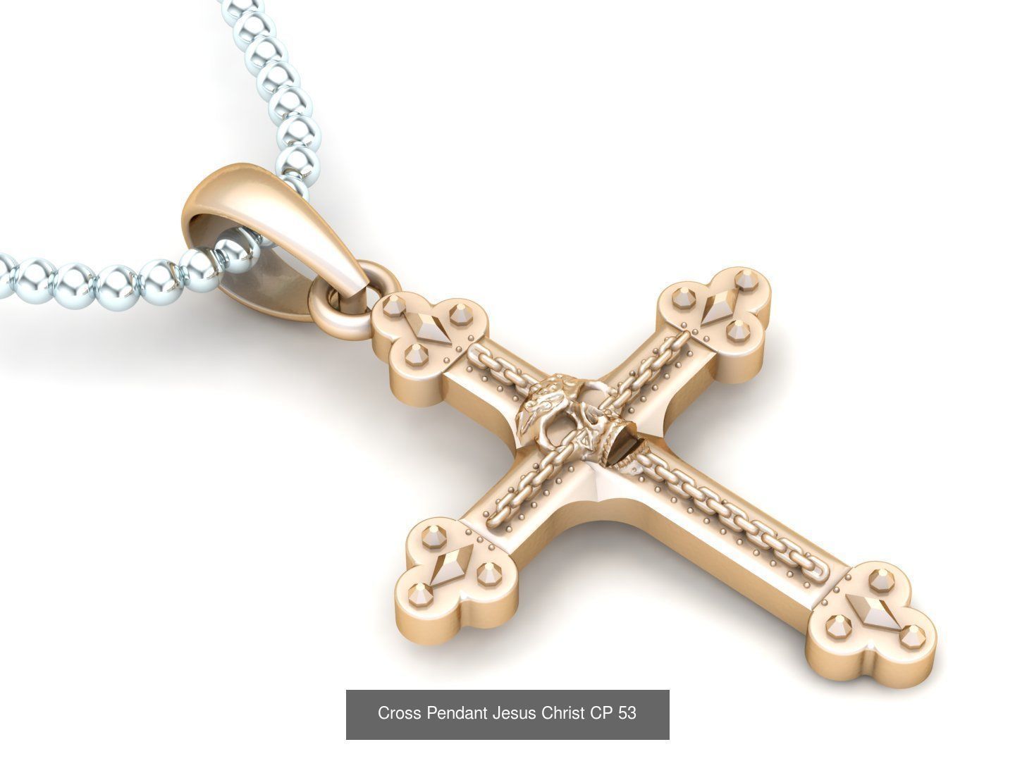 60 Design Cross Pendant Jesus Christ Light Gold Bulk Sale Off 3D Model Collection_68